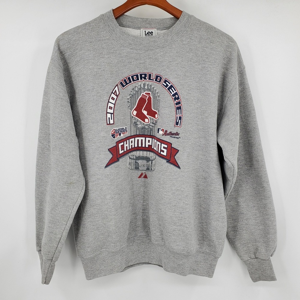 Y2K Lee Sport Boston Red Sox 2007 World Series Champions Sweatshirt Gray M MLB